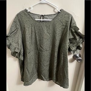 SHEIN Curve Plus Petal Blouse